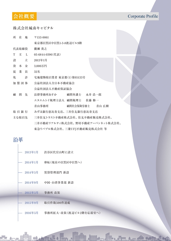 株式会社 城南キャピタル 様